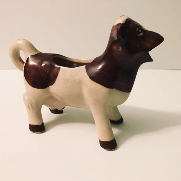Vintage  Ceramic Cow Creamer Figurine 7 Inch Long Japan - Picture 13 of 13